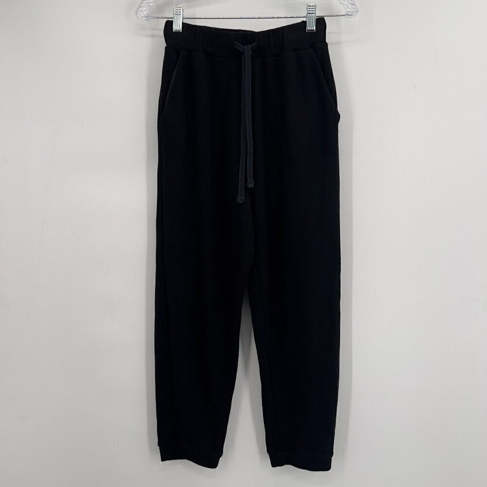 Zara Knit Jogger Lounge Pants in Black Size M